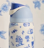 Owala UO Exclusive Delft Cat Print FreeSip 32 oz Water Bottle