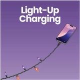 Light up USB-C Cable - Purple and Orange (Preventa)