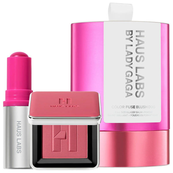 HAUS LABS BY LADY GAGA - Color Fuse Glassy Blush Balm Stick + Powder Blush Set (Preventa)