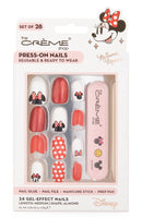 Set 24 uñas press on x Disney Minnie Mouse