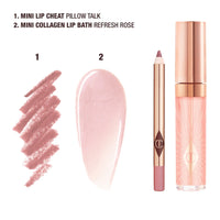 Mini Glossy Pink Lip Gloss + Lip Liner Set (Preventa)