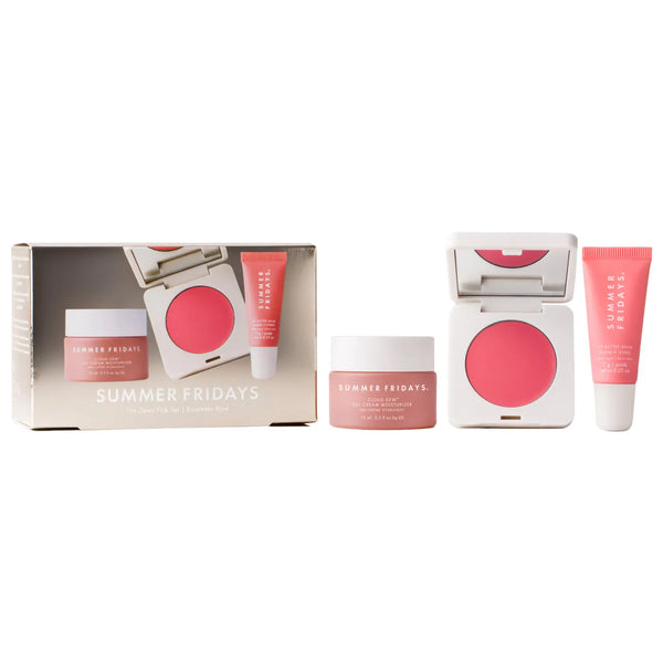Summer Fridays - The Dewy Pink Set with mini Lip Butter Balm in Pink Sugar (Preventa)