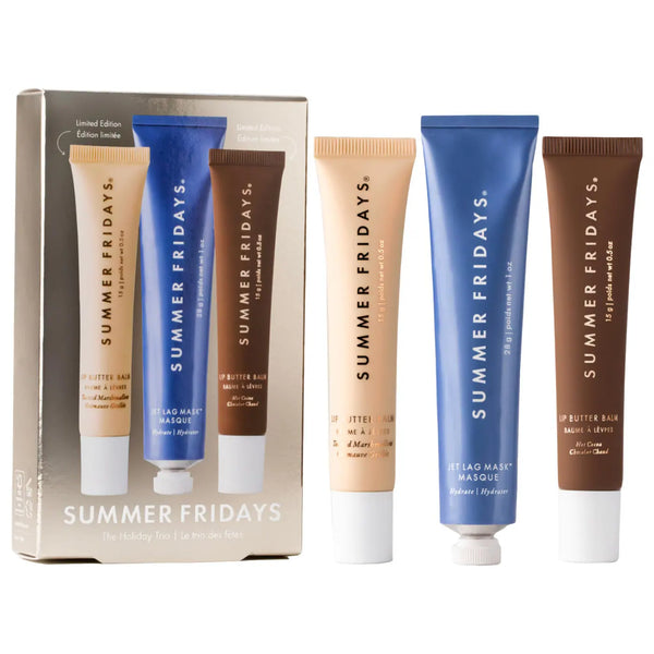 Summer Fridays - The Holiday Trio Set with Lip Butter Balm in Hot Cocoa & Toasted Marshmallow (Preventa)