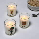 Set de 3 velas aromáticas Lucky Charms, Cinnamon Toast Crunch y Honey Nut Cheerios