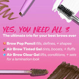 The Brow Team Trio Brow Pencil + Tinted Brow Gel + Clear Brow Gel